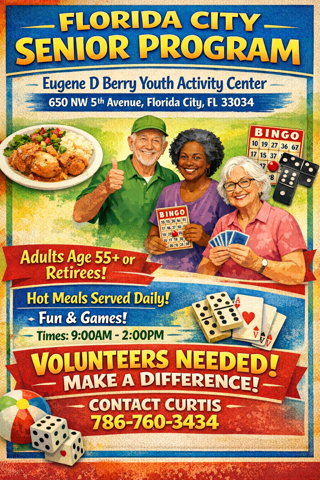 Florida City Senior Program flyer