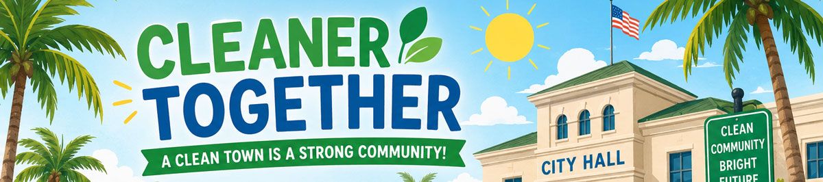 Volunteers cleaning up a Florida City neighborhood together.